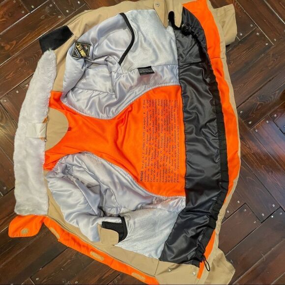 Rossignol JC De Castelbajac Women's Size M Ski Jacket Tan Mock Neck Pockets - Picture 12 of 16